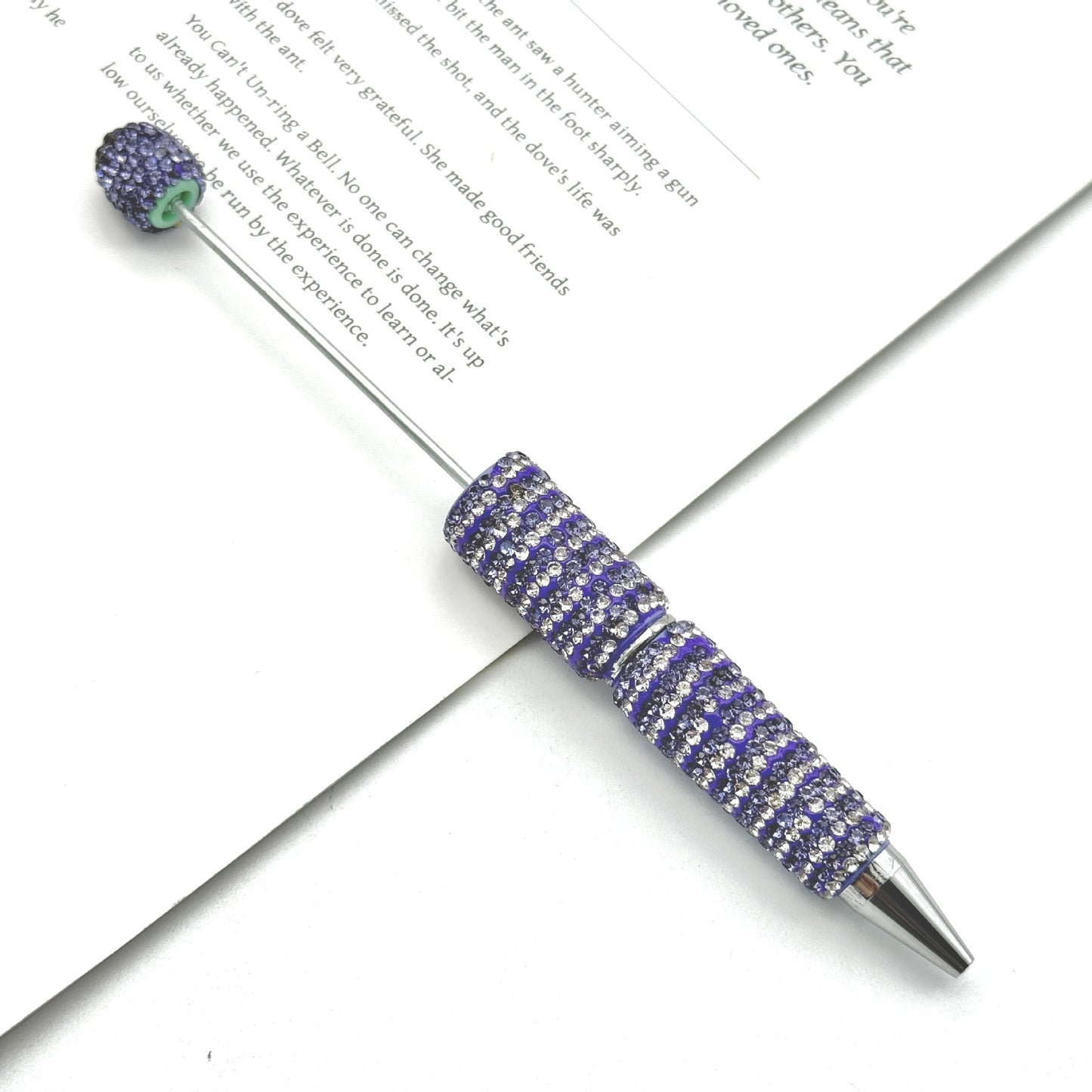 Creative Striped Full Diamond Beadble Pen
