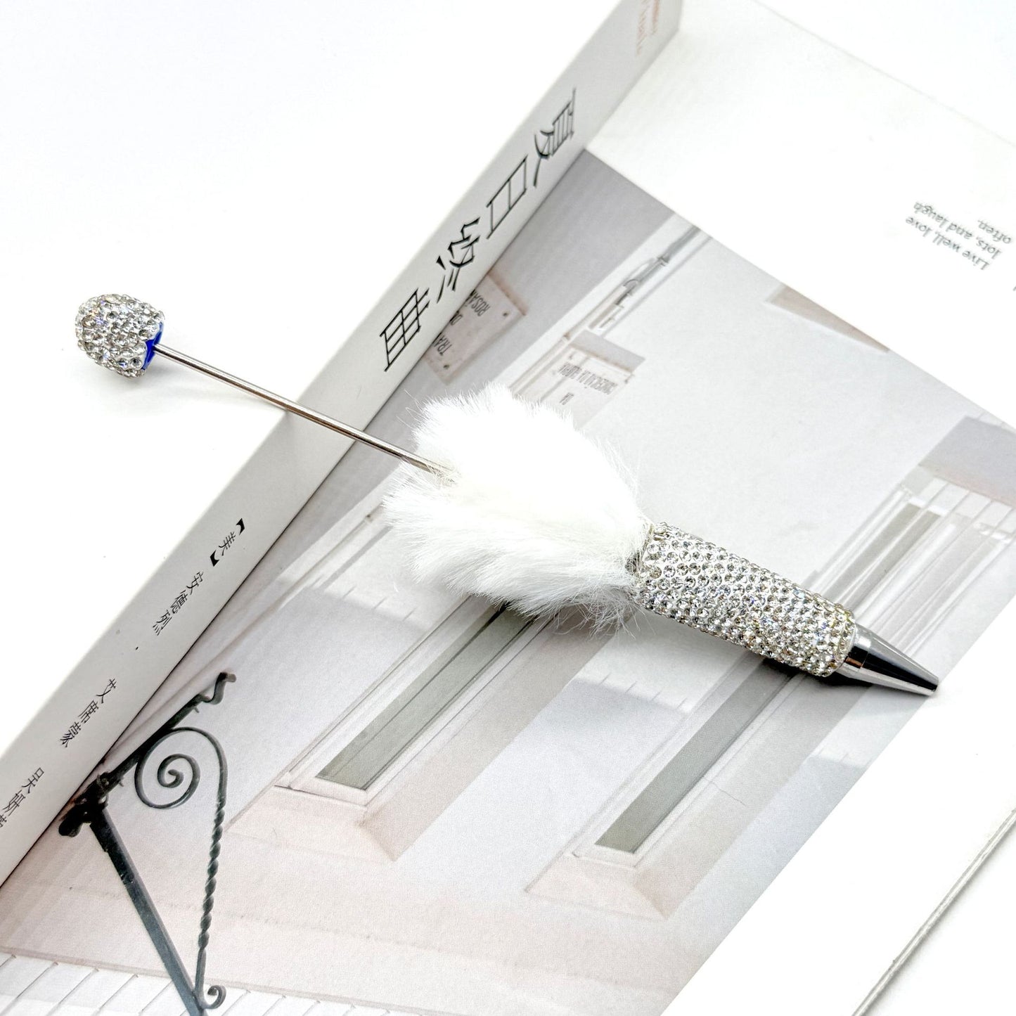 AB Pom-pom Full Diamond Beadble Pen