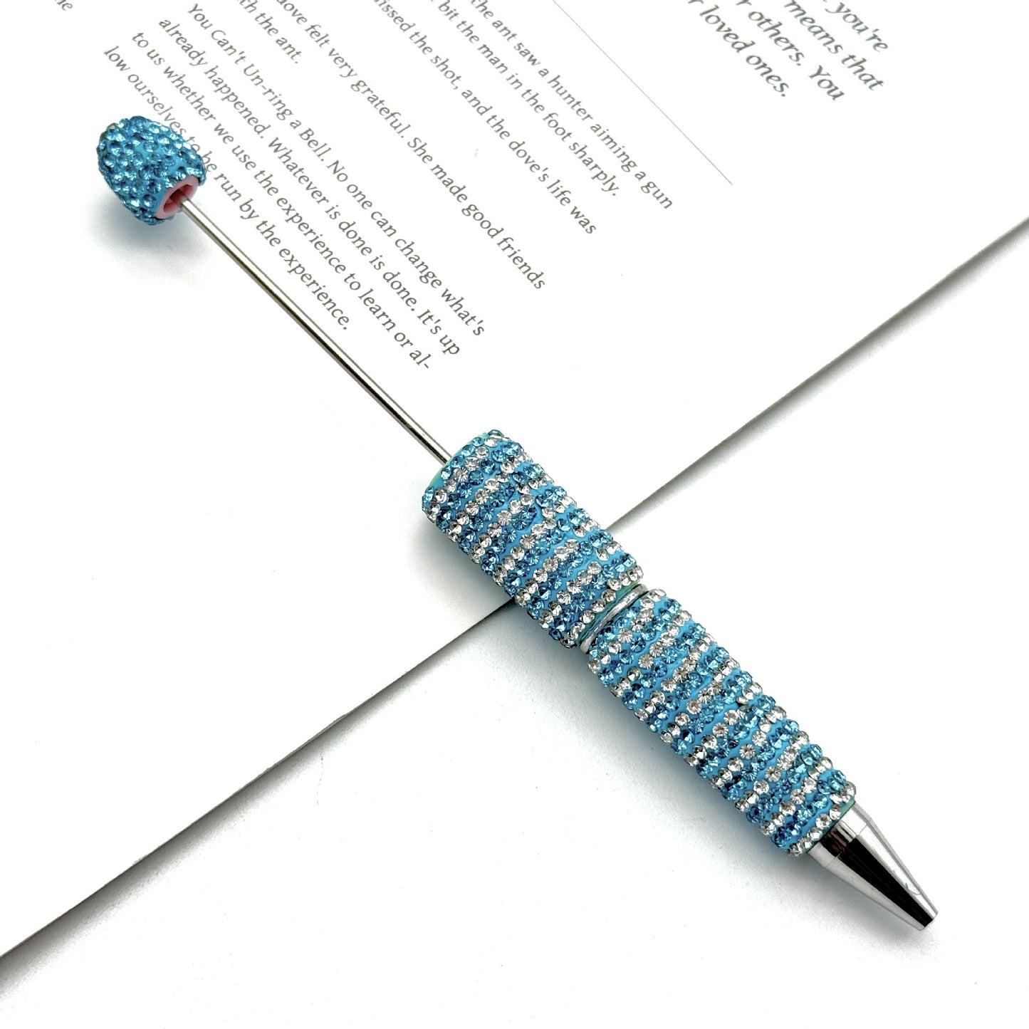 Creative Striped Full Diamond Beadble Pen