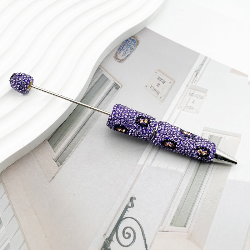 Leopard-Print Diamond-Studded Beadble Pen
