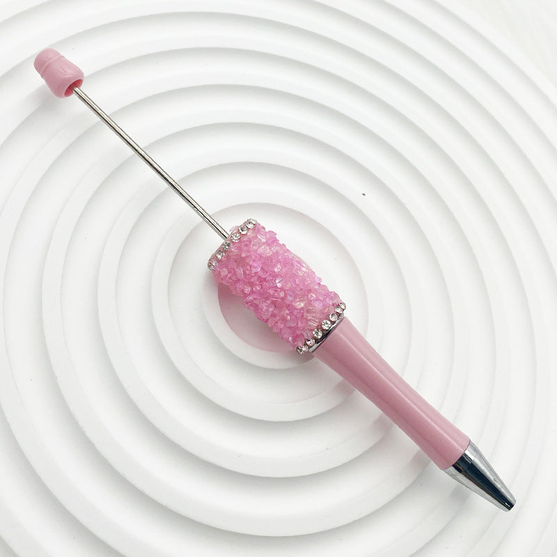 Crystal Chipped Stone Bead Pen