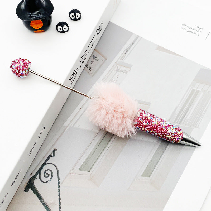 AB Pom-pom Full Diamond Beadble Pen