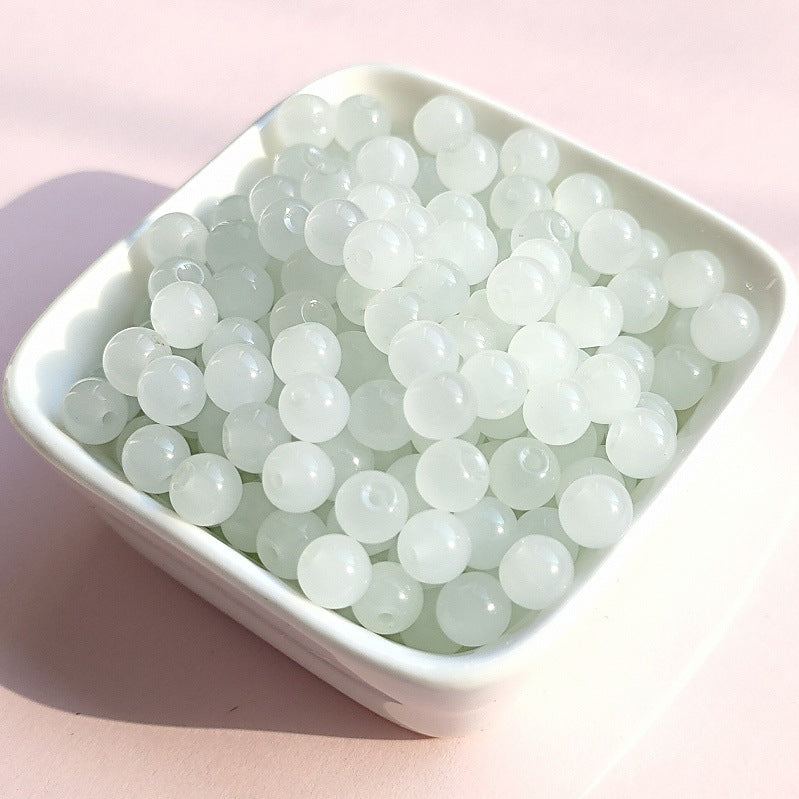 Imitation Jade Glass Beads