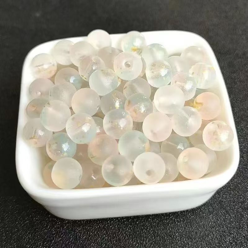 Gold-dusted Frosted Beads