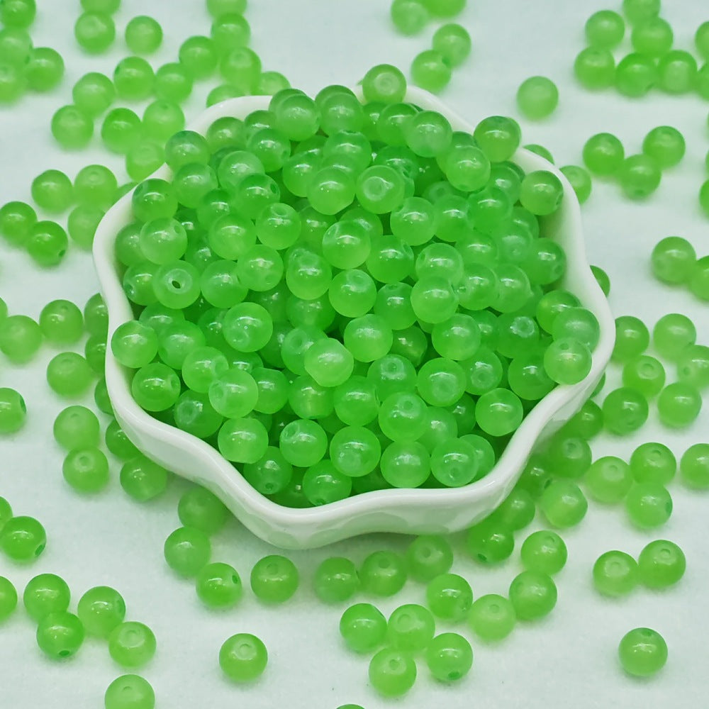 Imitation Jade Glass Beads