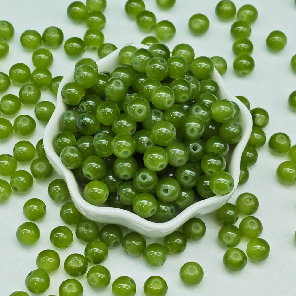 Imitation Jade Glass Beads