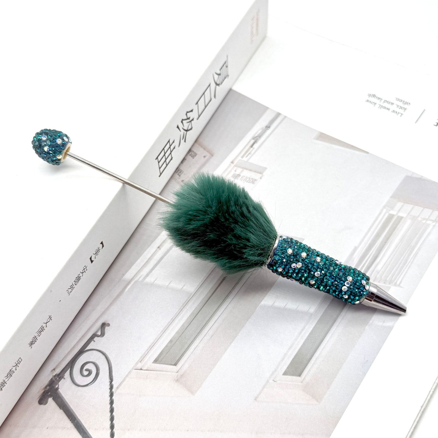 AB Pom-pom Full Diamond Beadble Pen