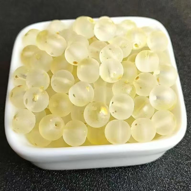 Gold-dusted Frosted Beads