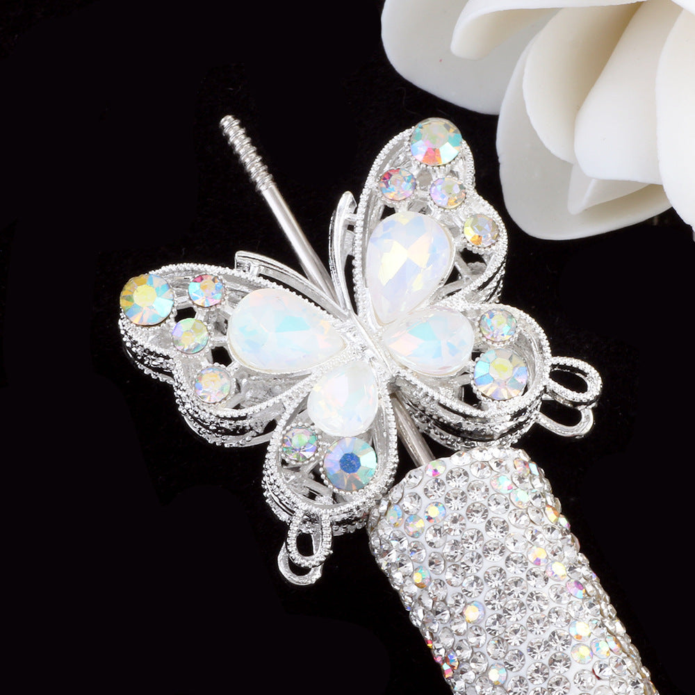 Double-sided Butterfly Crystal Beads