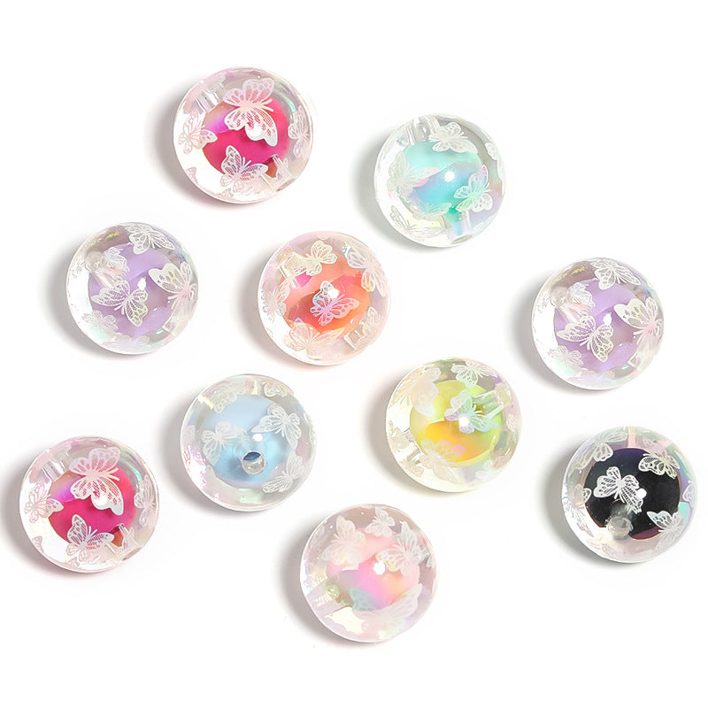 Butterfly Strawberry Print Beads