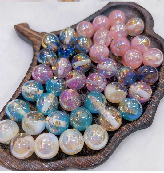 Gold-leaf Cat's Eye Beads（16mm）