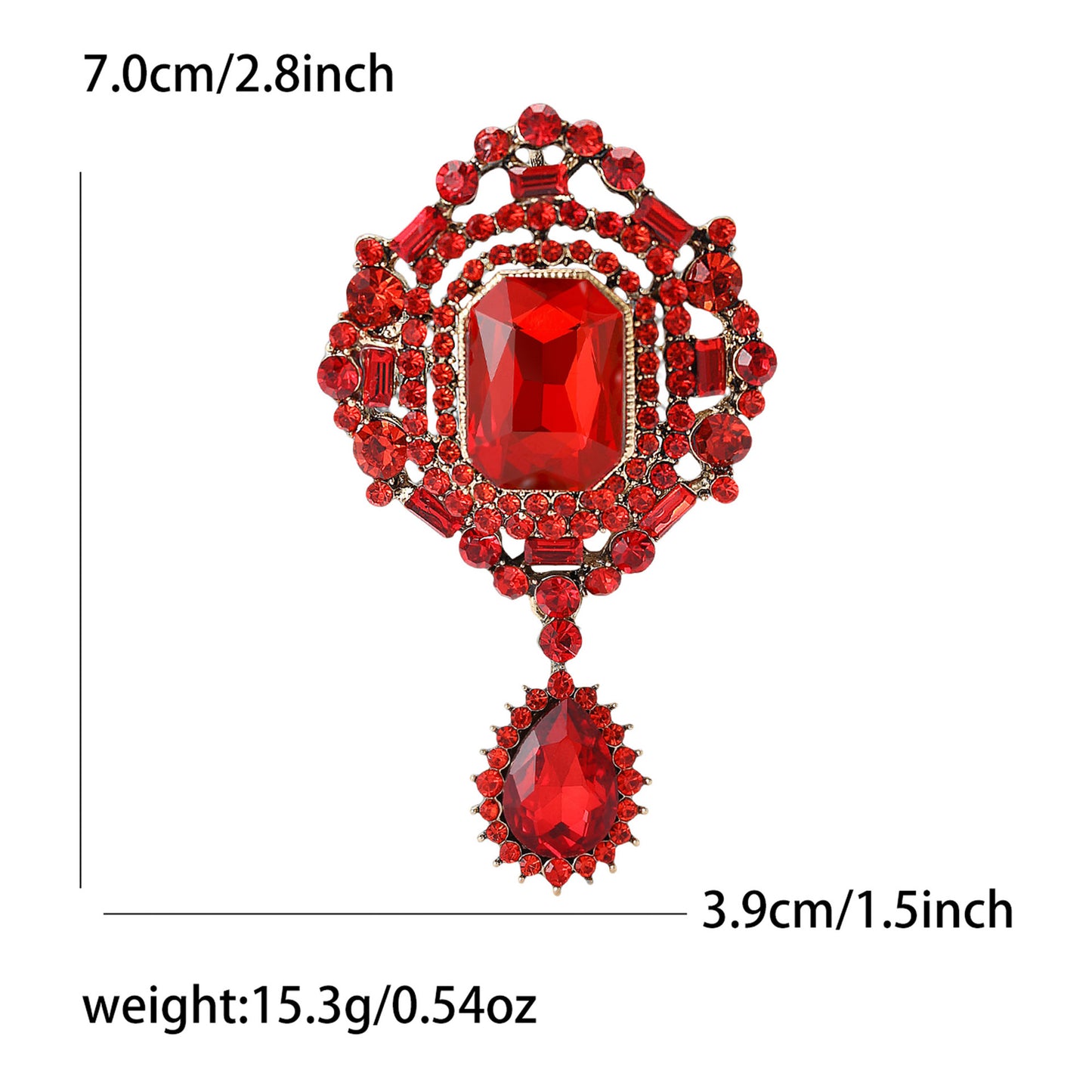 Teardrop Pendant Brooch