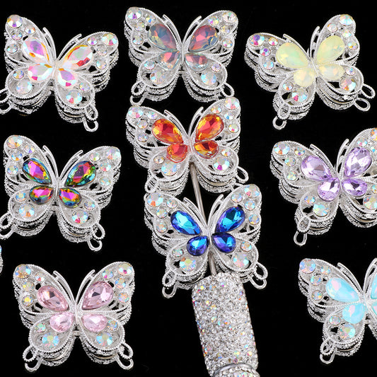 Double-sided Butterfly Crystal Beads