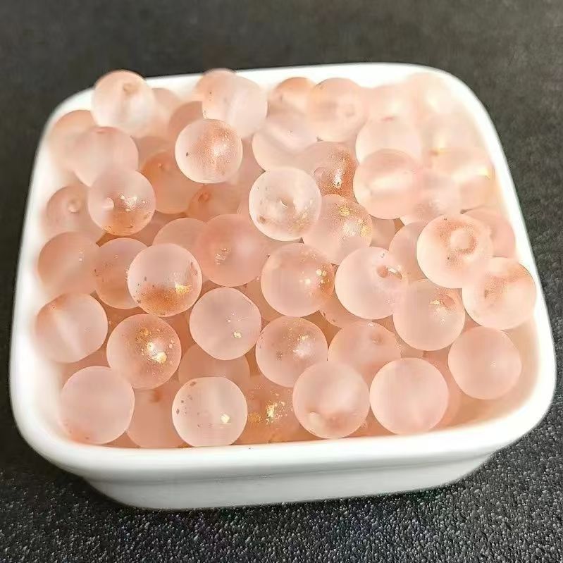 Gold-dusted Frosted Beads