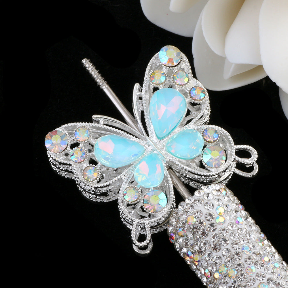 Double-sided Butterfly Crystal Beads