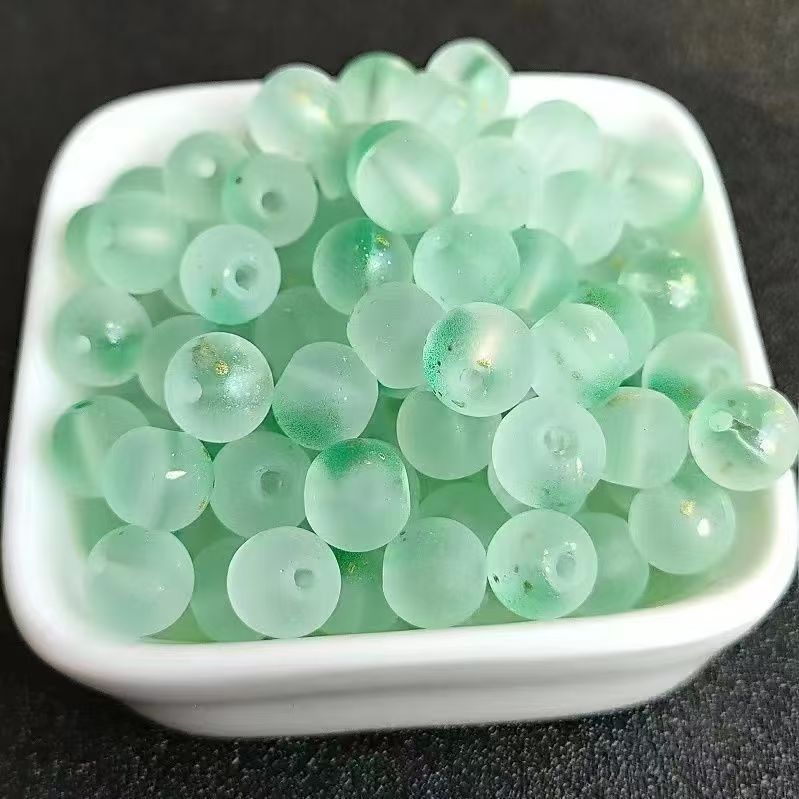 Gold-dusted Frosted Beads