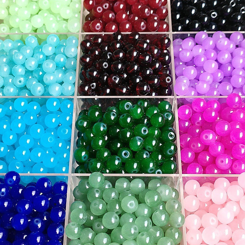 Imitation Jade Glass Beads