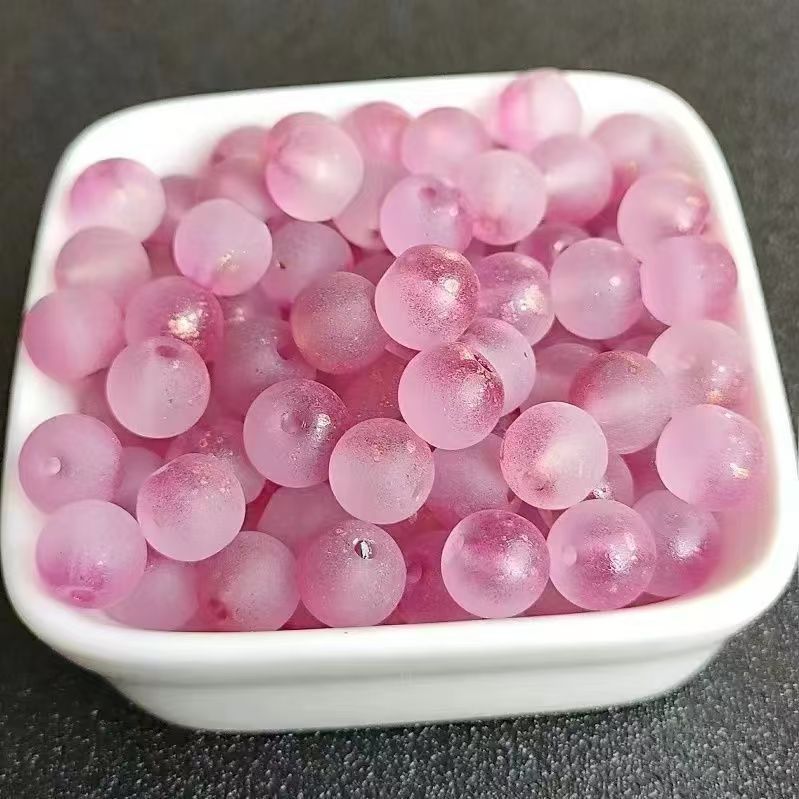 Gold-dusted Frosted Beads