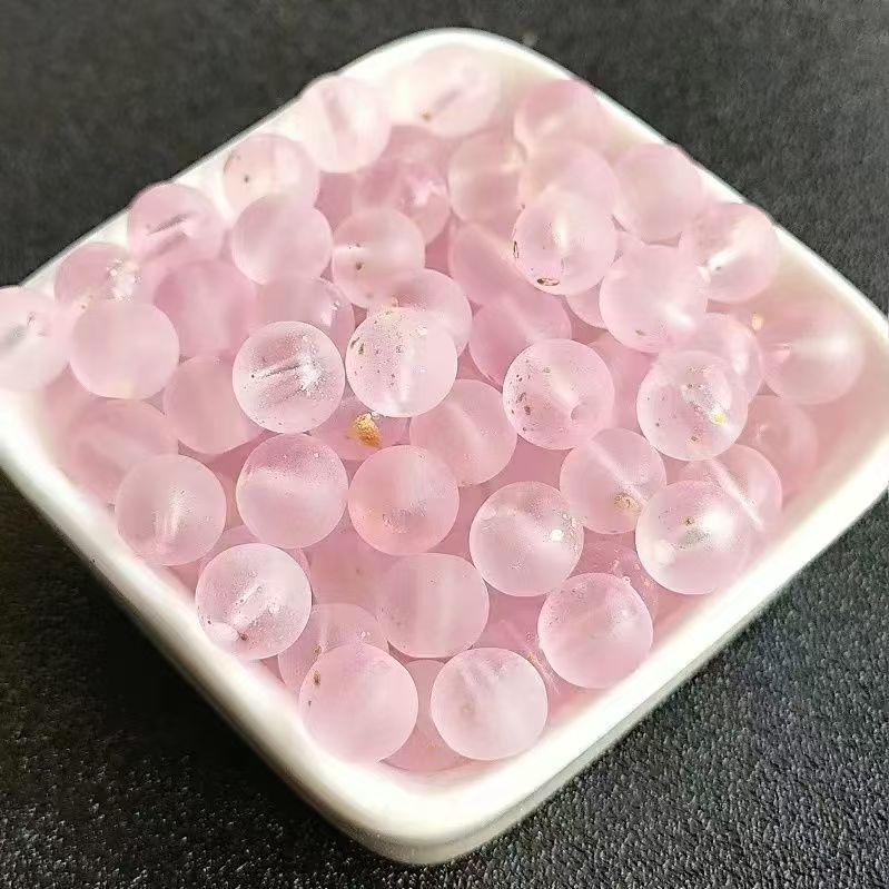 Gold-dusted Frosted Beads