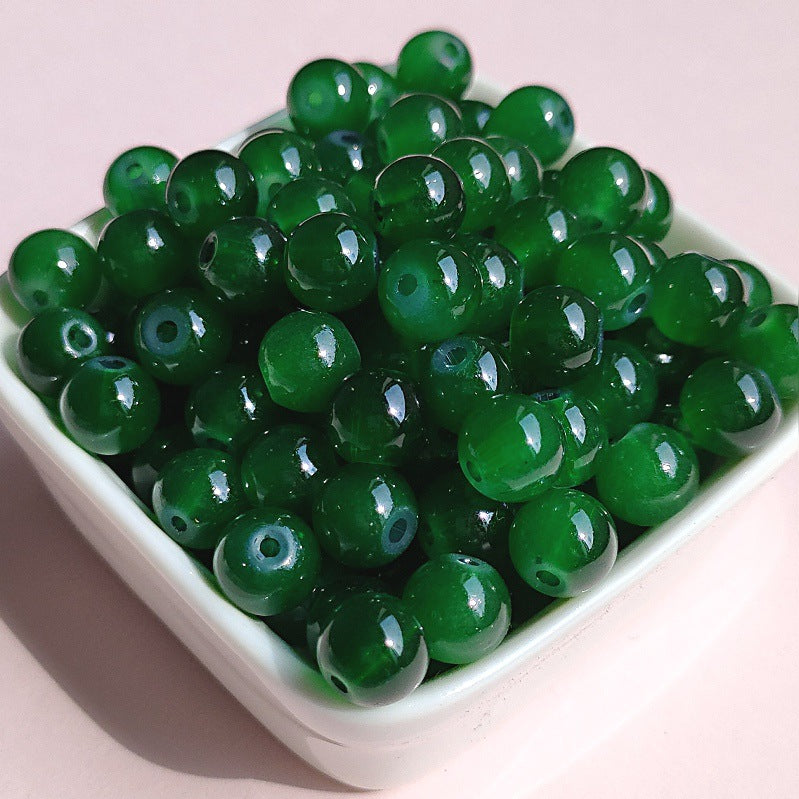 Imitation Jade Glass Beads